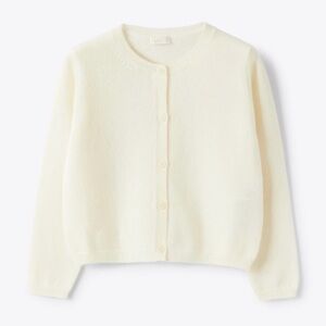Il Gufo Cream Cashmere Button Up Cardigan SZ Youth Girls 12